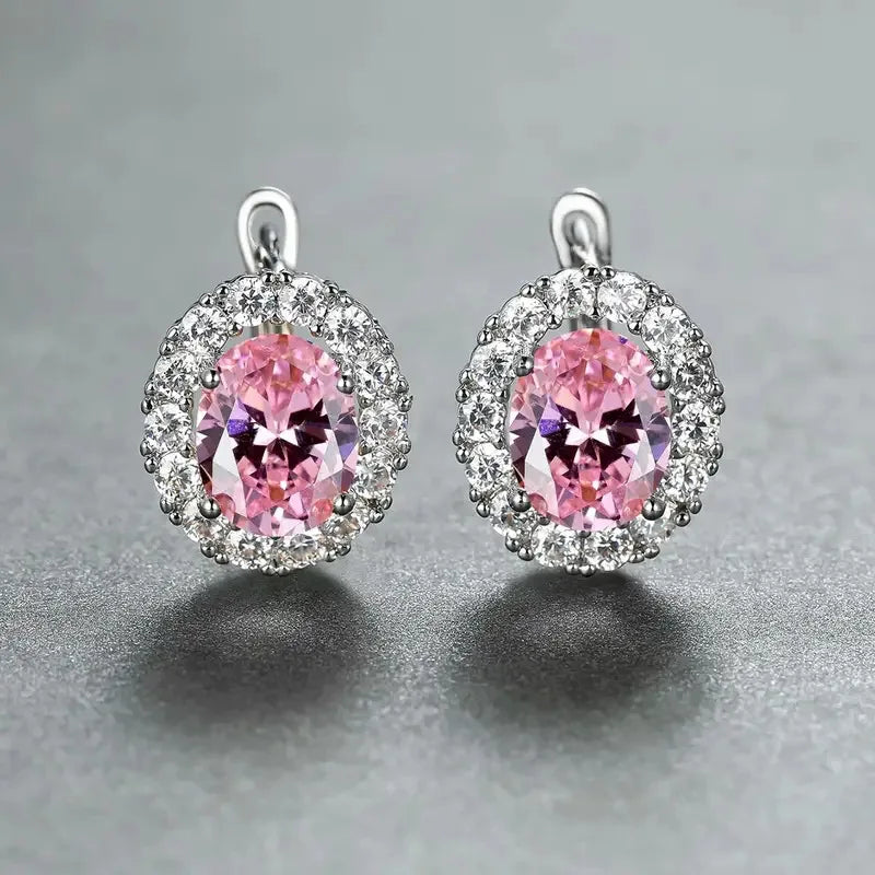 Elegant 18K Solid Gold Black Diamond Earrings Oval Cut Natural D Color for Certified Classic Wedding Jewelry for Women