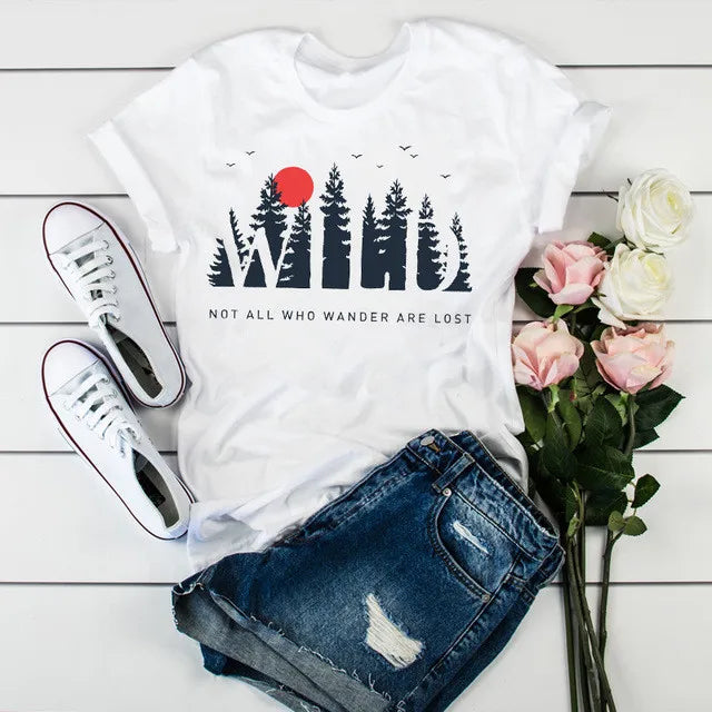 Summer New 90 ’s Leopard Heartbeat Short Sleeve Print Clothing Women's T-Shirt Harajuku Graphic Clothing Women's Top,Drop Ship