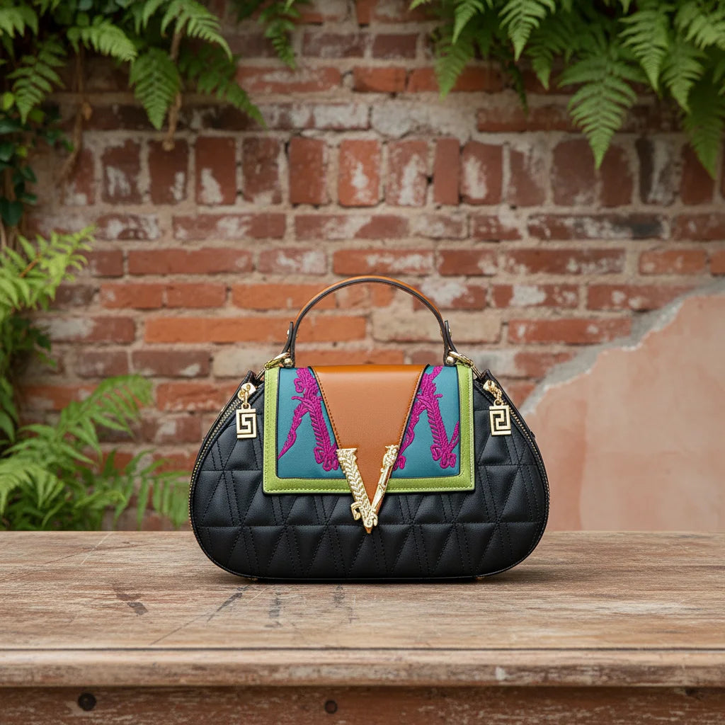 High Cost-Effective Luxury Designer Fashion Pu Handbags Bag Women V Metals Contrast Color Ladies Bags Good Quality Crossbody Bag