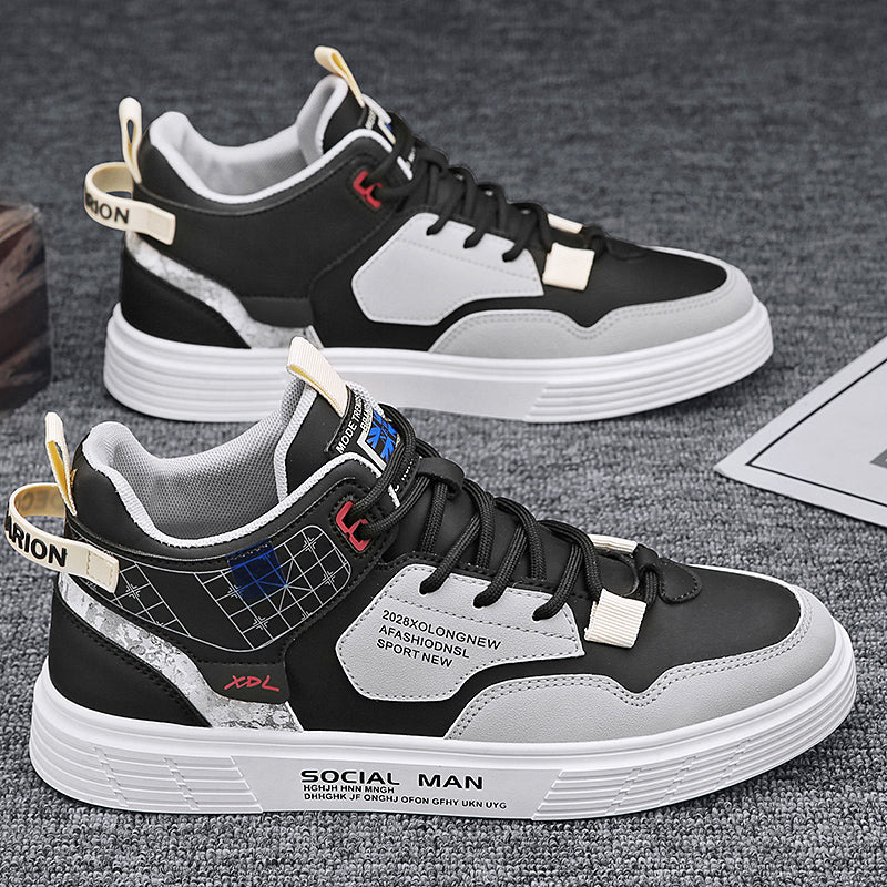 High-top Spring Men's Shoes 2024 New Autumn and Winter Heightening Canvas Shoes Sports and Leisure Small White Sneakers Trendy Shoes