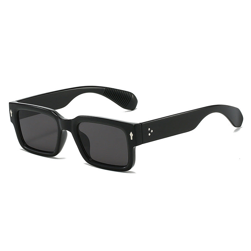 Cross-border New Small Box European and American Fashion Sunglasses Summer Sun Protection Personalized Rivet Internet Celebrity Same Style Sunglasses