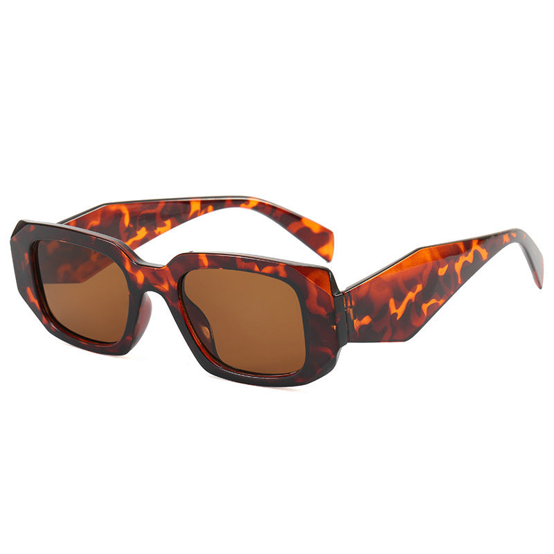 Cross-border new European and American fashion sunglasses personalized angular section sunglasses irregular street box sunglasses