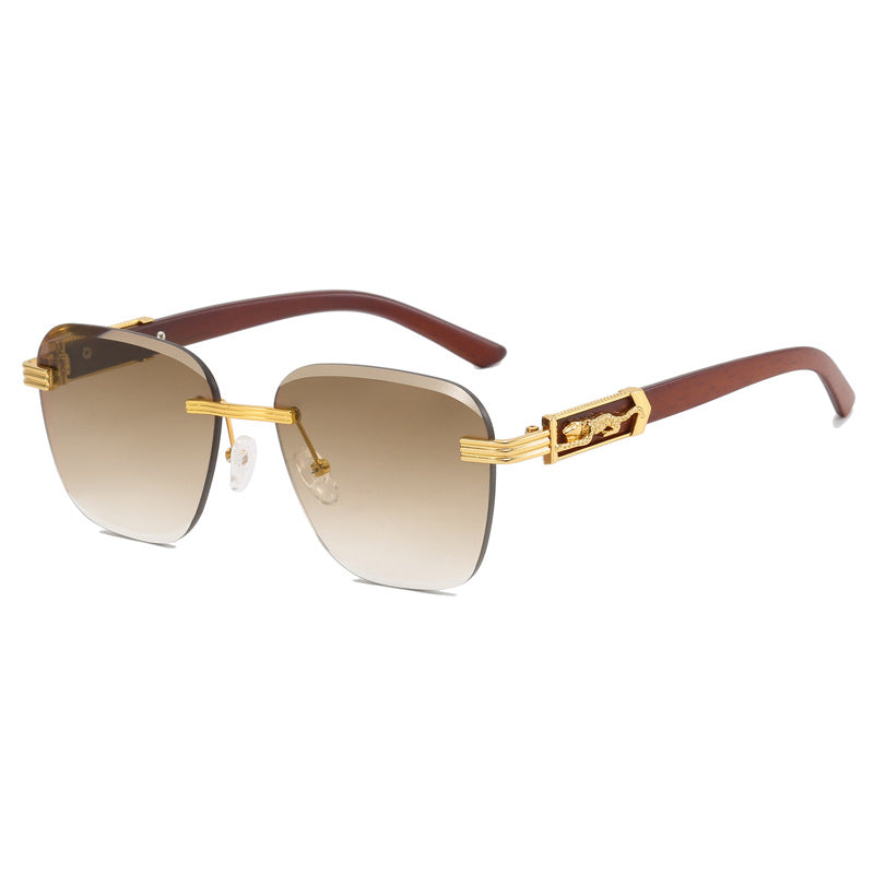 New Fashion Frameless Edge Sunglasses Women's Multilateral Glasses Men's Personalized Wear Street Shot Sunglasses 80