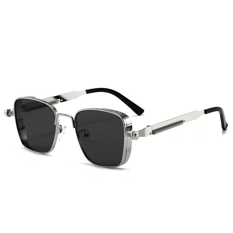 Cross-border European and American New Light Luxury High-end Sunglasses for Men and Women Retro Metal Frame Sunglasses Personalized Sunglasses