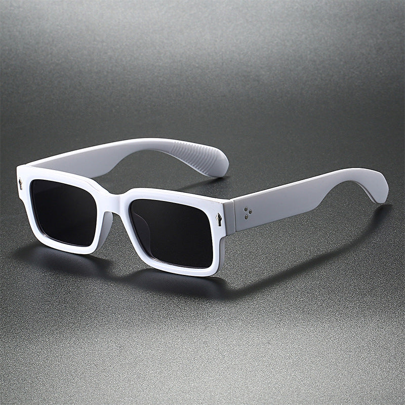 Cross-border New Small Box European and American Fashion Sunglasses Summer Sun Protection Personalized Rivet Internet Celebrity Same Style Sunglasses