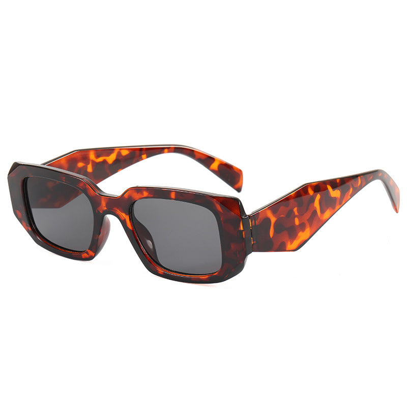 Cross-border new European and American fashion sunglasses personalized angular section sunglasses irregular street box sunglasses