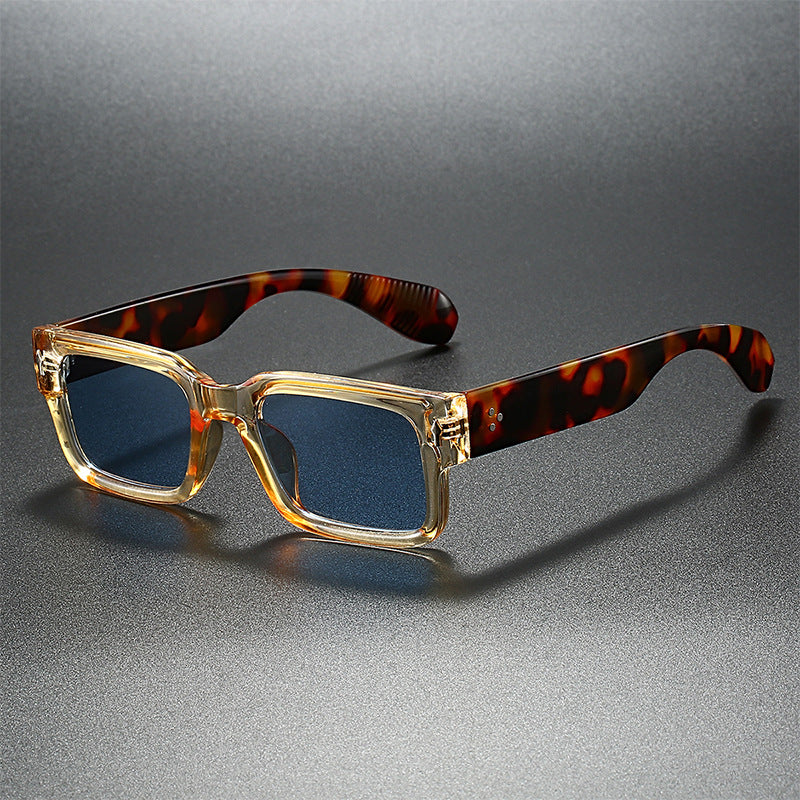 Cross-border New Small Box European and American Fashion Sunglasses Summer Sun Protection Personalized Rivet Internet Celebrity Same Style Sunglasses