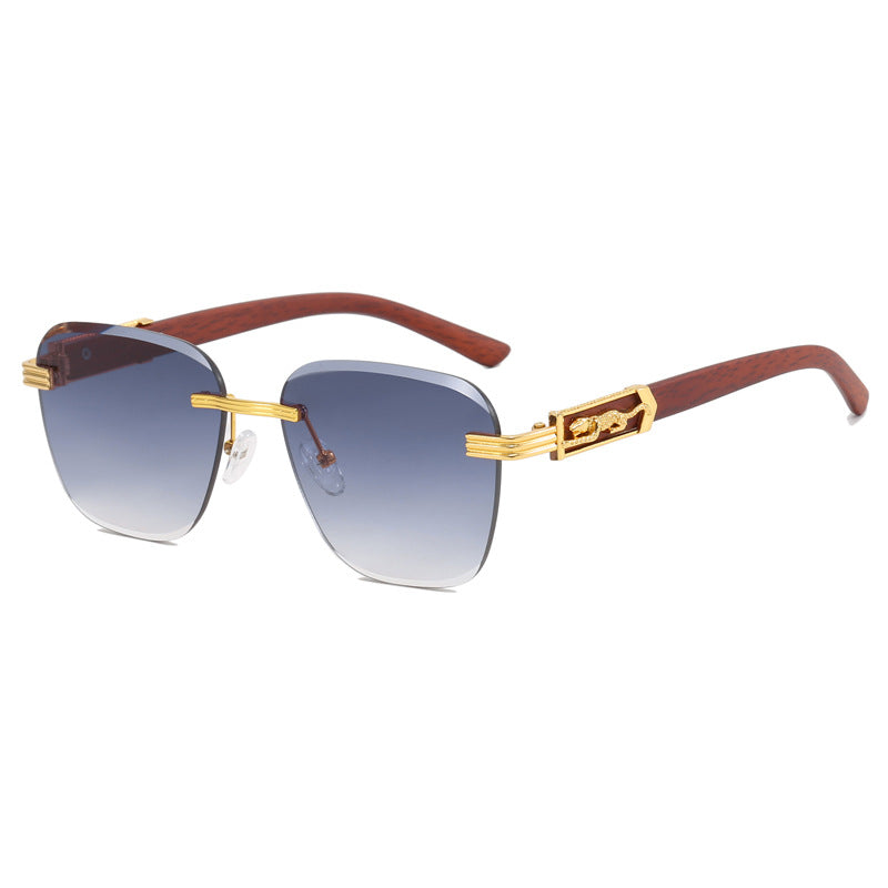 New Fashion Frameless Edge Sunglasses Women's Multilateral Glasses Men's Personalized Wear Street Shot Sunglasses 80