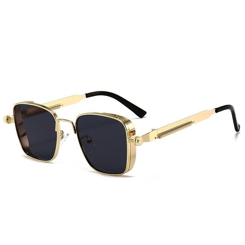 Cross-border European and American New Light Luxury High-end Sunglasses for Men and Women Retro Metal Frame Sunglasses Personalized Sunglasses