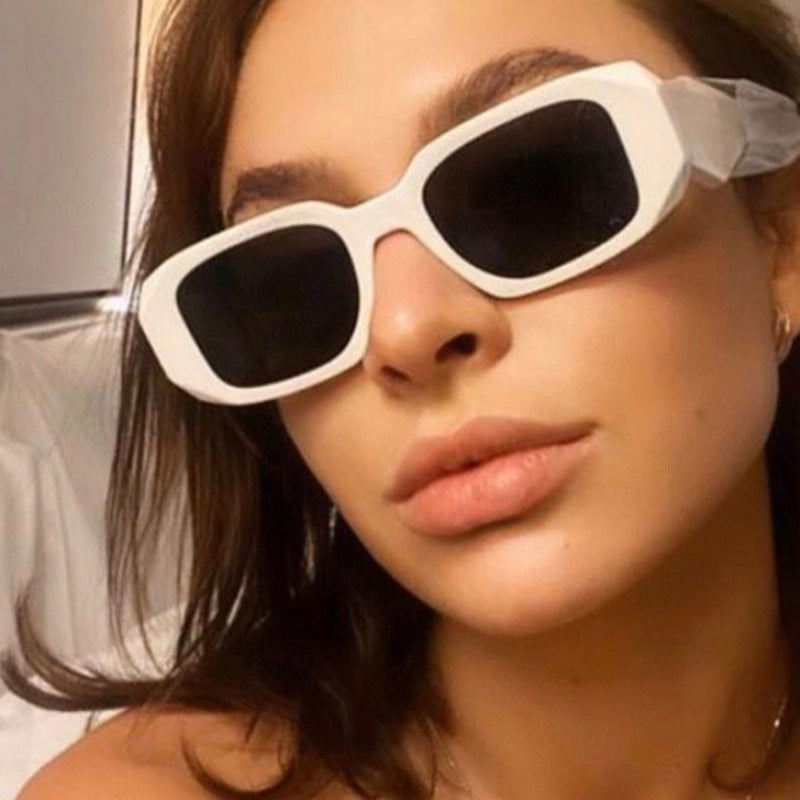 Cross-border new European and American fashion sunglasses personalized angular section sunglasses irregular street box sunglasses