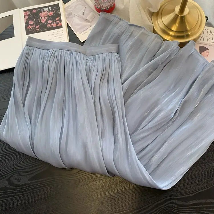 Ladies A-line Skirt White Maxi Skirt Woman Dance Dresses Clothing Sales Mesh Ruffles Design Luxury Elegant Casual Chic Solid