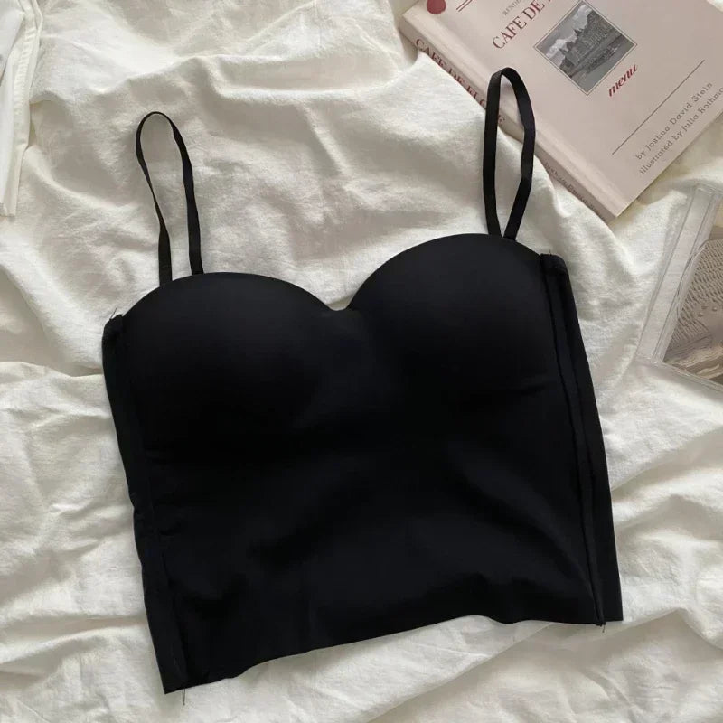 25New 4 Colors Camisole for Women Fitness Crop Tops Mujer Ropa Summer Elegant Sexy All-match Casual Топ Женский Aesthetic Solid