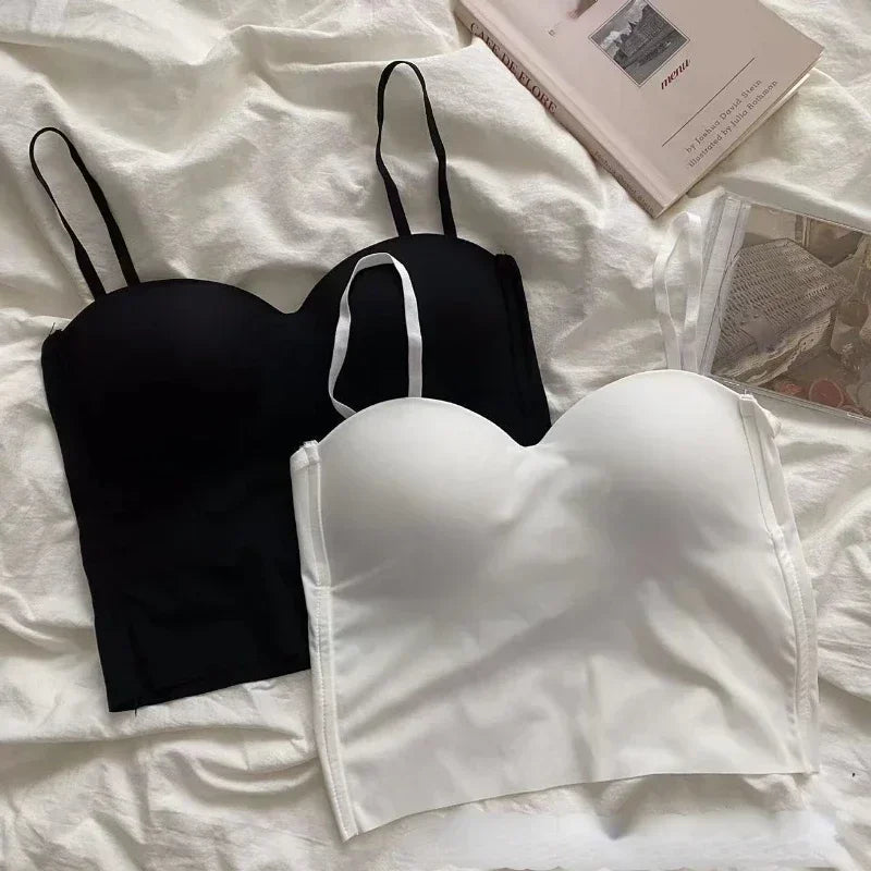 25New 4 Colors Camisole for Women Fitness Crop Tops Mujer Ropa Summer Elegant Sexy All-match Casual Топ Женский Aesthetic Solid