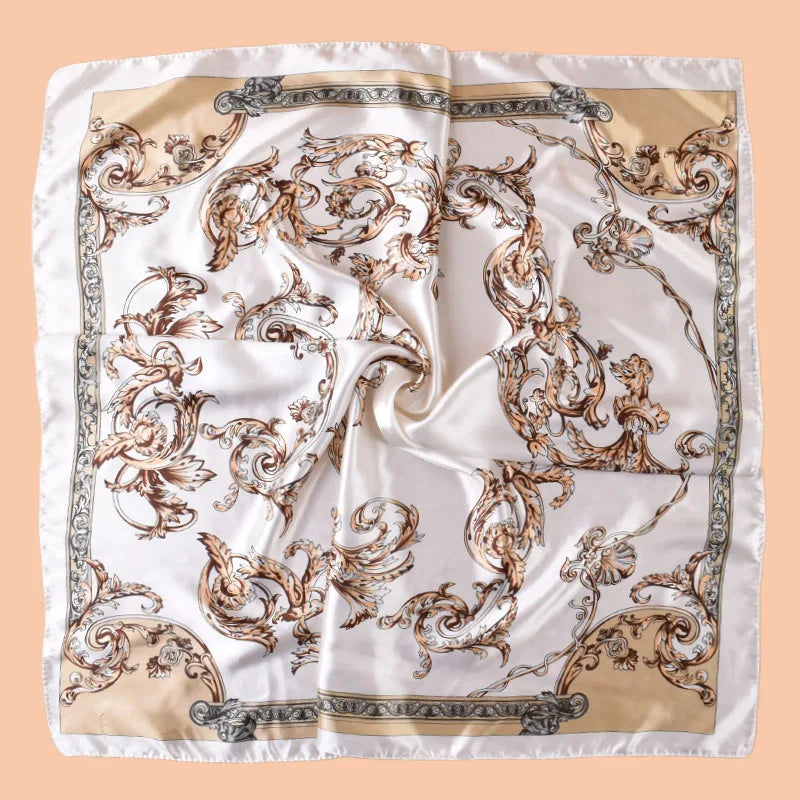 1PC Women's Fashion Satin Square Scarf 90x90inch Multi-use Beach Headscarf Hair Towel Party Accessory Top Quality
