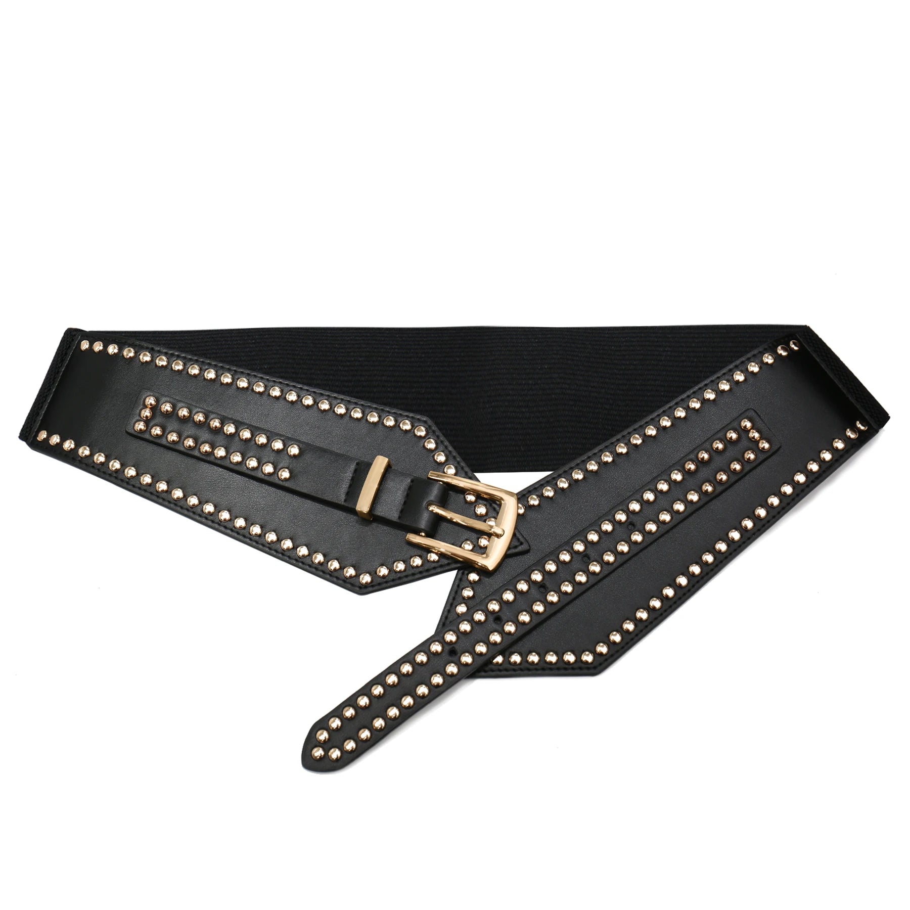 Women Wide Elastic Belt, Chunky Stretchy Punk Belts for Women Dress Retro Cinch Girdle Waistband