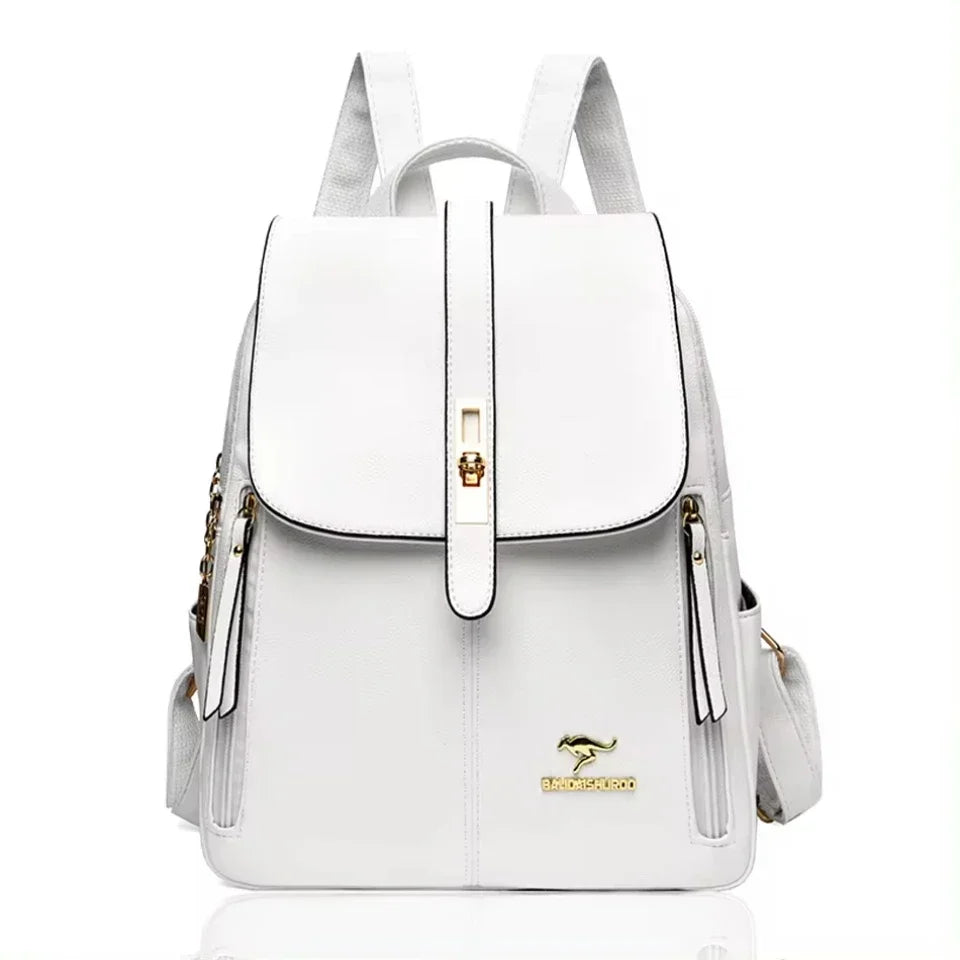 Women Large Capacity Backpack High Quality Leather Vintage Bags for Women School Bags Travel Rucksack Ladies Bookbag Knapsack