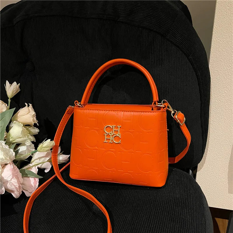 Handheld Bucket Bag For Women Shoulder Crossbody Bag Fashion Large Capacity Trendy Versatile Compartment Underarm Letter Bag