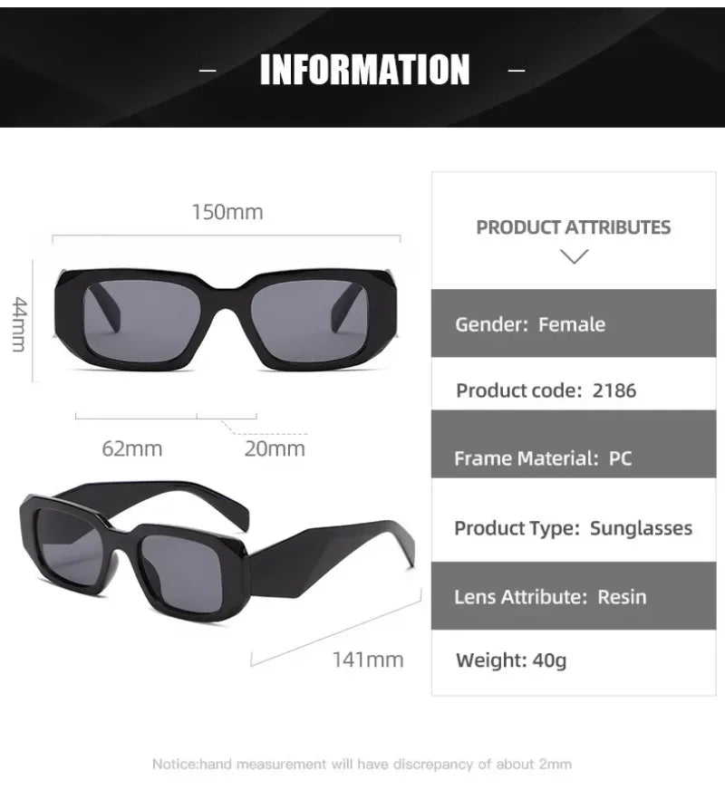 New Square Sunglasses Men Women Trendy Brand Designer Sun Glasses Luxury Shades Female Personlity Eyewear UV400