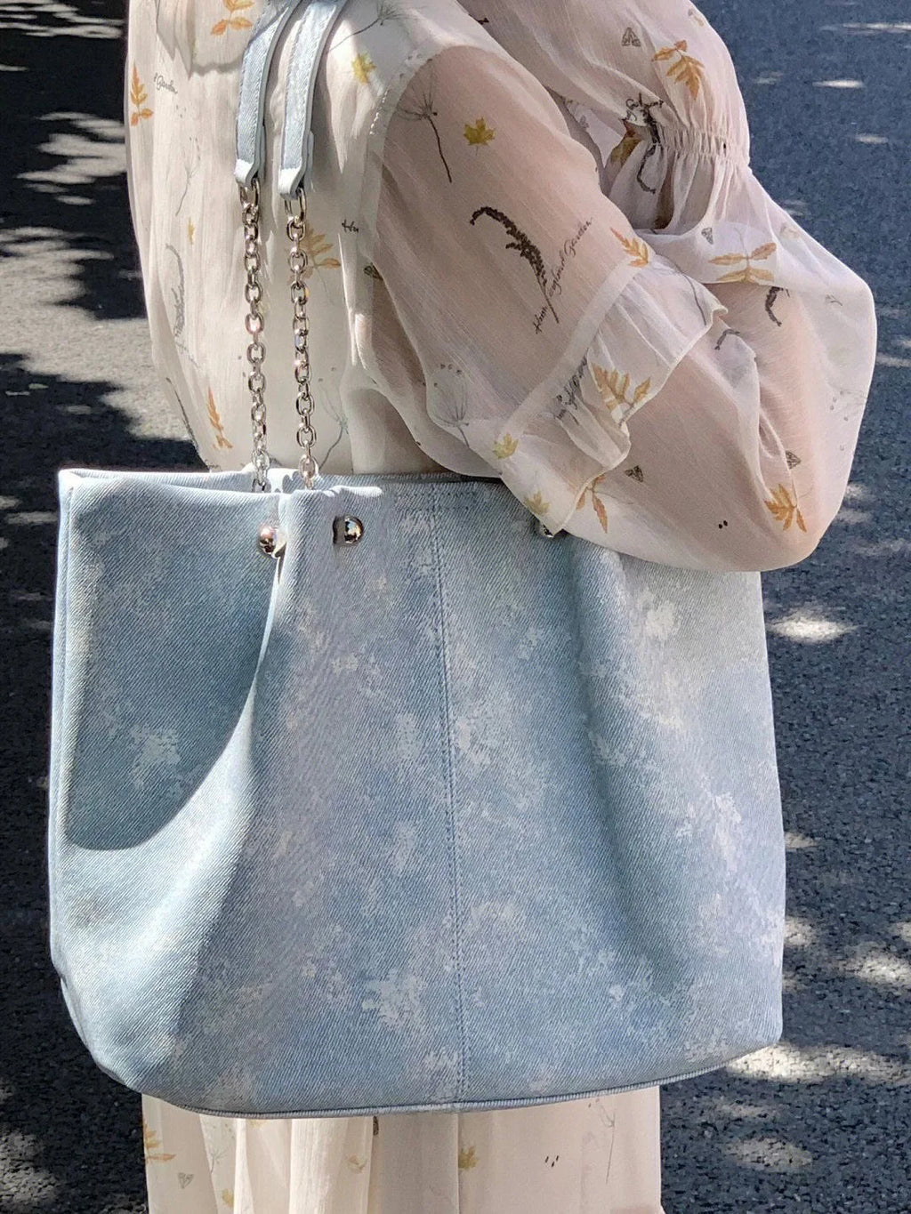 Fashion Blue Women's Tote Bags Sweet Ladies Simple Shoulder Bag Large Capacity Female Travel Shopping Bag Top-handle Handbags