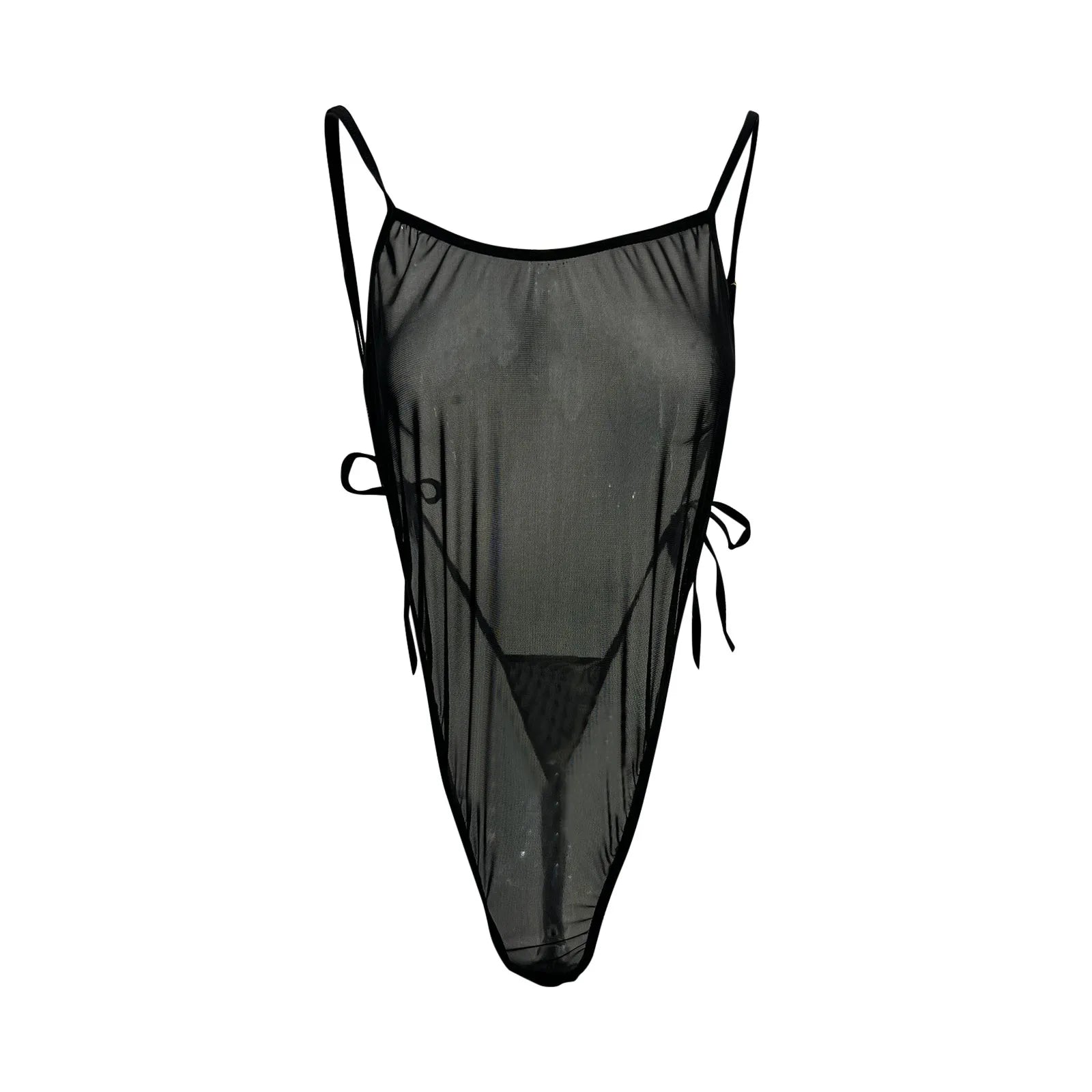 Sexy Tight Bodys For Women 1 Piece Sexy Backless Transparent Mesh Strap Bodysuit Black Sleeveless Playsuits Sexy Womens Romper