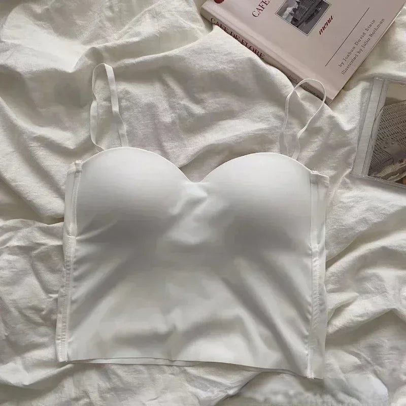 25New 4 Colors Camisole for Women Fitness Crop Tops Mujer Ropa Summer Elegant Sexy All-match Casual Топ Женский Aesthetic Solid